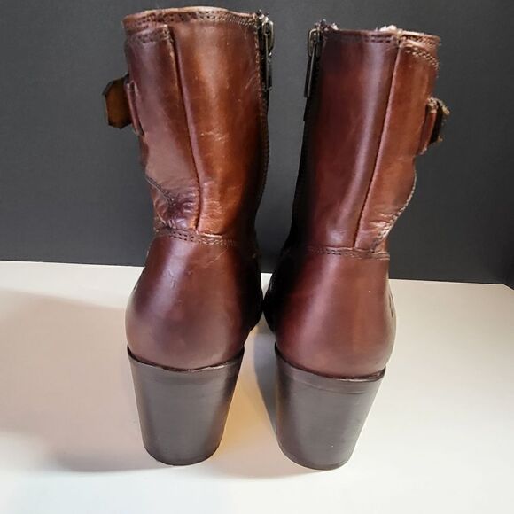 Frye Women's Brown Leather Western Cowgirl Boots - Picture 11 of 11